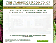 Tablet Screenshot of cambridgefoodcoop.com